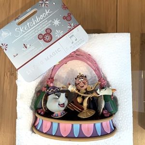 Beauty and the Beast ornament Sketchbook collection. Plays Be Our Guest